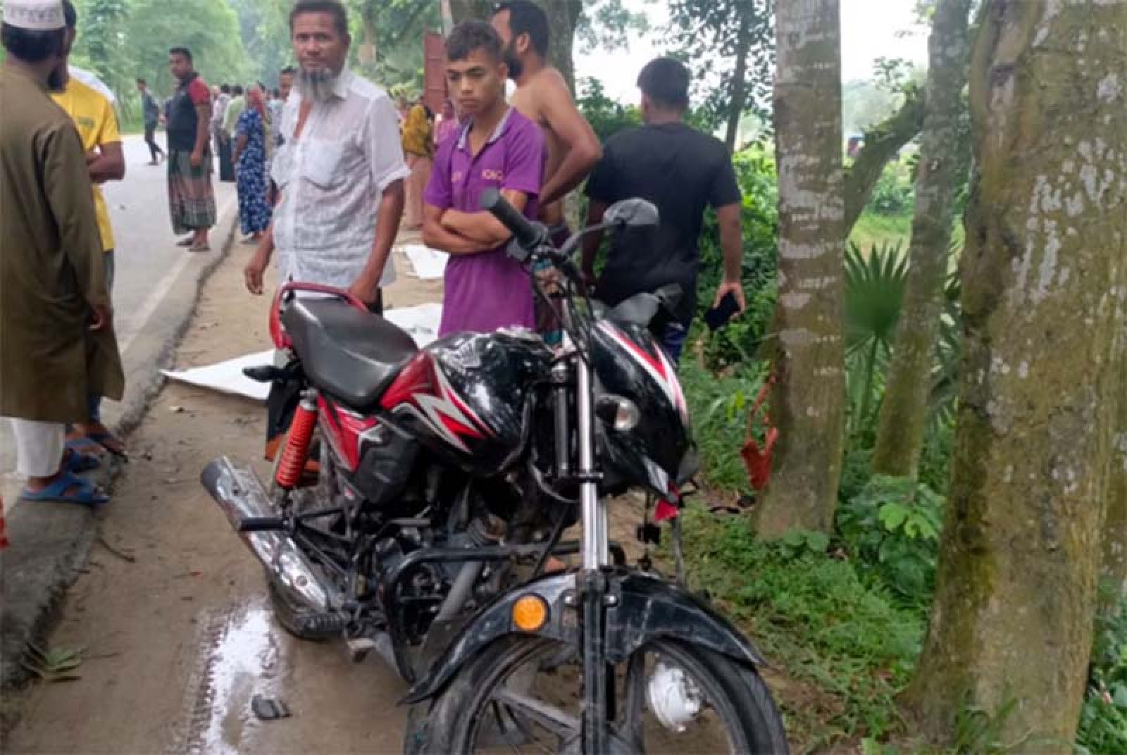 পিকআপভ্যানের ধাক্কায় প্রাণ গেল স্ত্রী-সন্তানের, স্বামী আহত