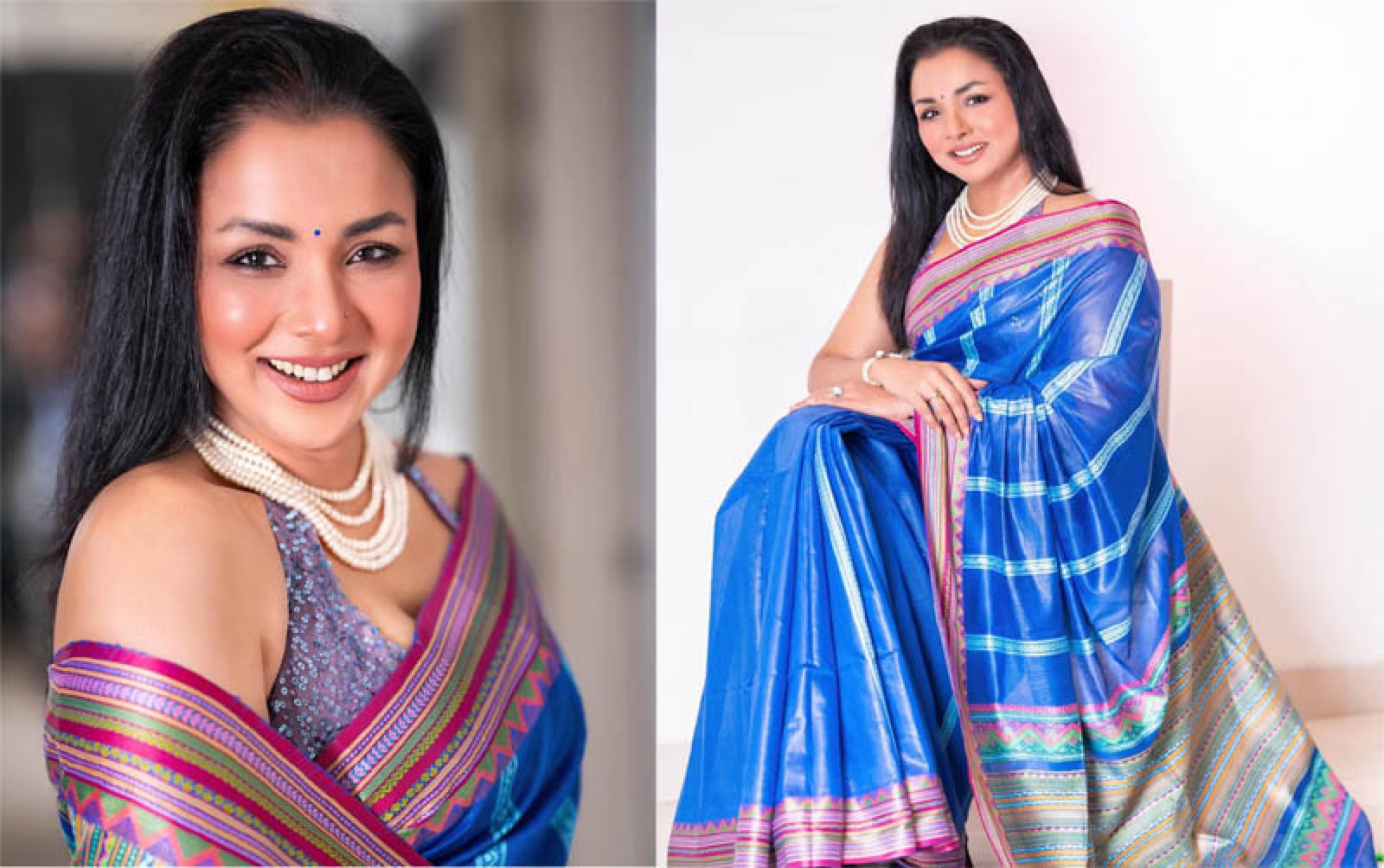 শাড়িতে অনন্যা রুনা খান