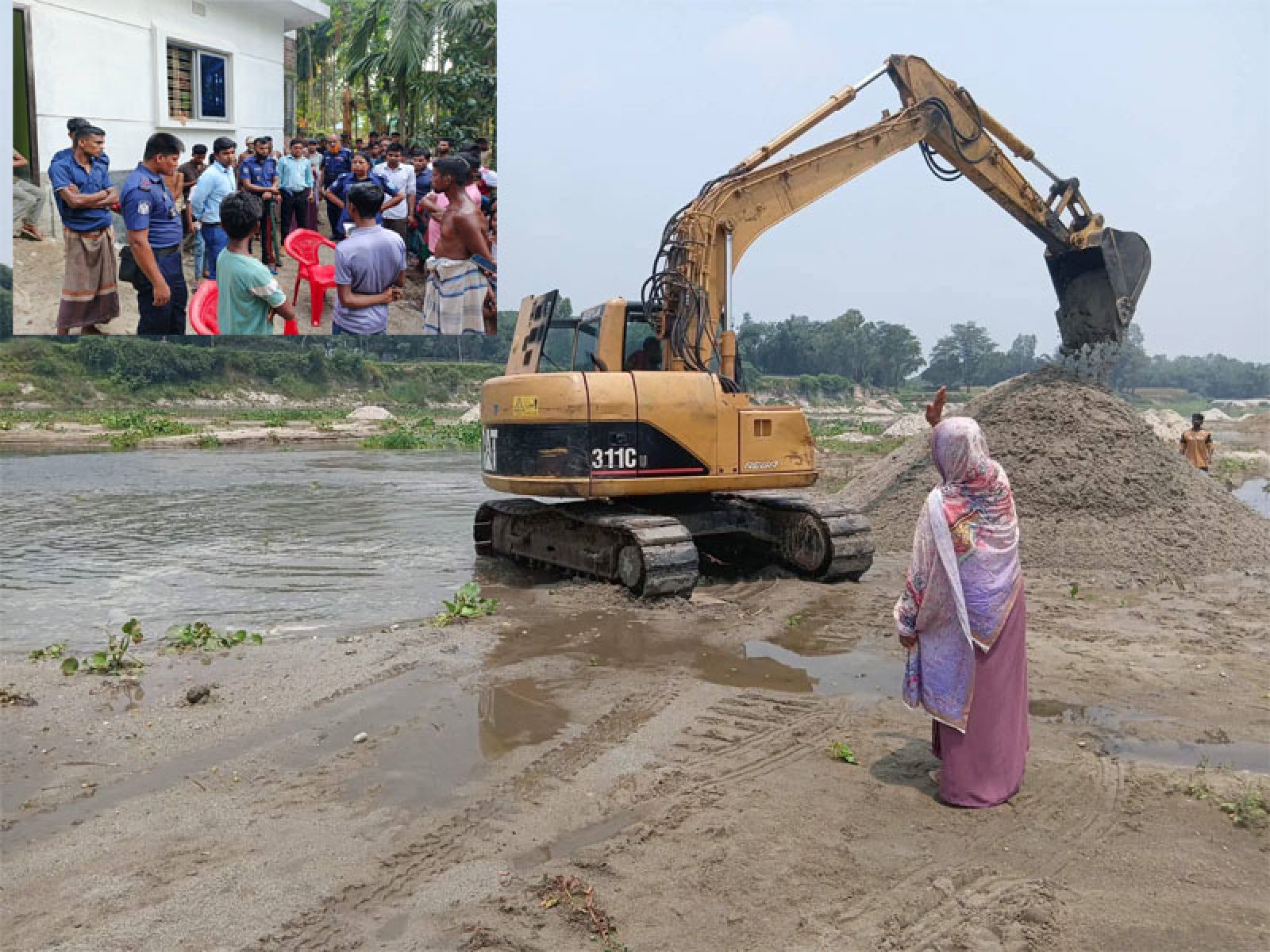 পঞ্চগড়ের বোদায় করতোয়া নদীতে ভেকু দিয়ে বালি উত্তোলনের দায়ে ৭০ হাজার টাকা  অর্থদণ্ড