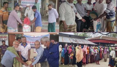 চাঁপাইনবাবগঞ্জে ভিজিএফ কর্মসূচি আওতায় দরিদ্র অসহায় ও দুস্থদের মাঝে চাউল বিতারণ