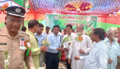 গোদাগাড়ীতে বীর মুক্তিযোদ্ধা ও পরিবারের সদস্যদের সংবর্ধনা প্রদান