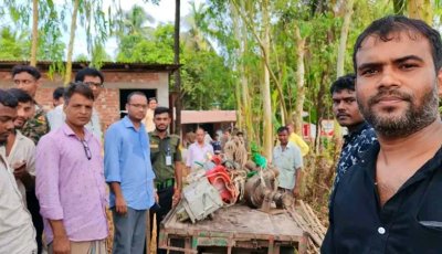 বানিয়াকুম এবং মুহুরীপাড়ায় অবৈধভাবে বালু উত্তোলনের দুটি মেশিন জব্দ