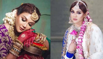 শারদীয় আমেজে মুগ্ধতা ছড়ালেন জয়া