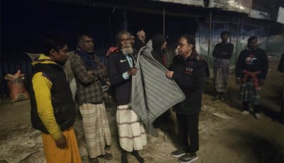 শীতার্তদের মাঝে মানবিকতার উষ্ণতা ছড়াল বিএনপি নেতা মহসীন