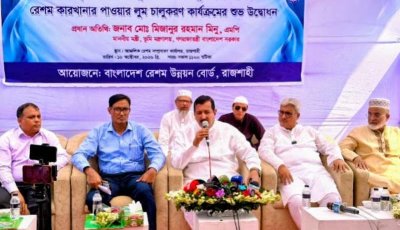 উৎপাদন বাড়াতে রাজশাহী রেশম কারখানায় চালু ১৫ লুম