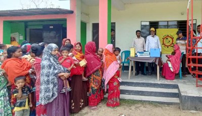 হামের টিকা পেল বাবুডাইং আলোর পাঠশালার শিক্ষার্থীসহ আশেপাশের শিশুরা
